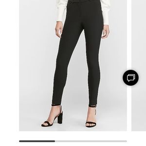 High waisted twill skinny pant in Navy